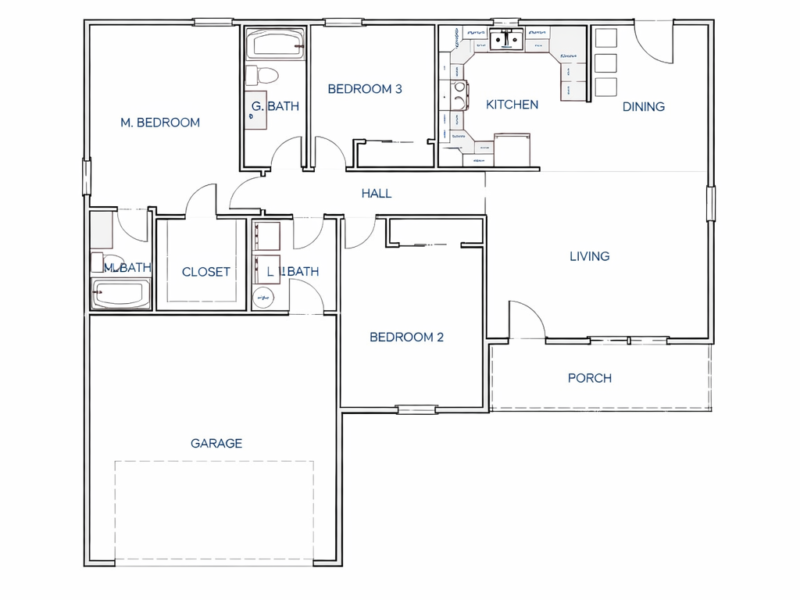 The Apache floor plan image